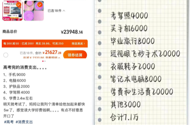 “准大一账单”凸显财商教育重要性