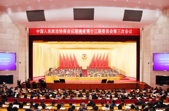 省政协十三届三次会议举行第二次全体会议 毛万春出席