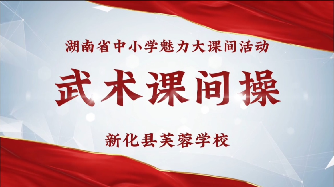 娄底市新化县枫林街道芙蓉学校—武术课间操