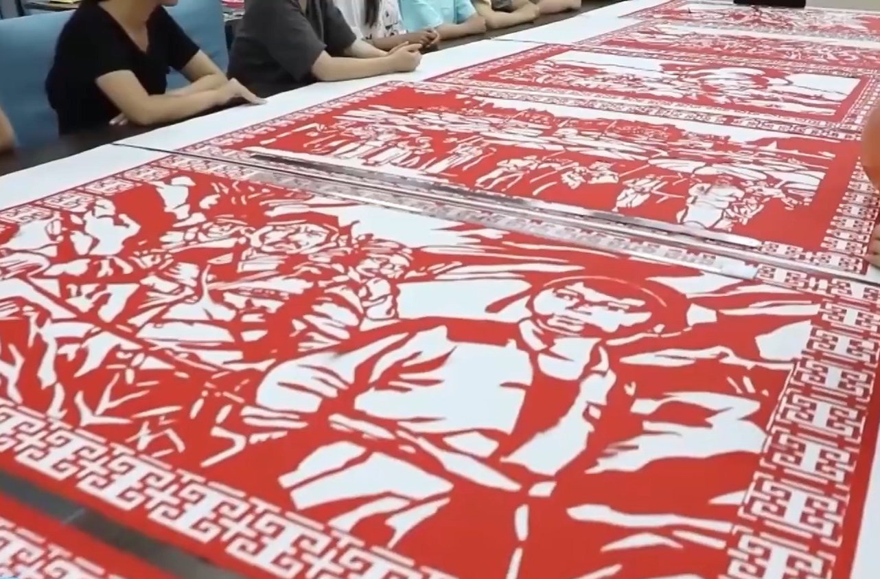3个月创作80幅作品 湖南这群大学生用剪纸诉说抗战历史