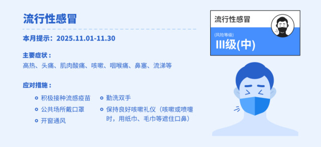 湖南疾控提醒：11月三大健康威胁出现，健康防护别松懈！