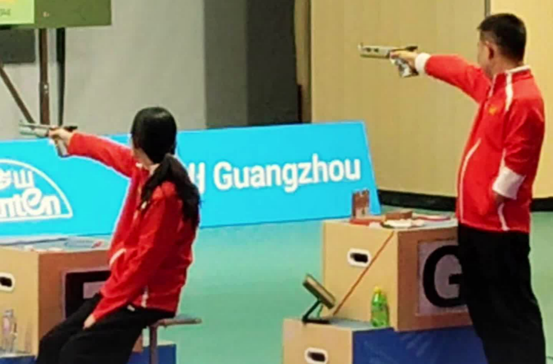 湖南代表队再添一金一铜，黄兴和范心组合射击项目摘金