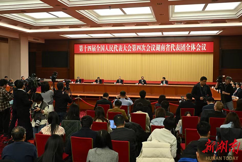 湖南代表团举行第四次全体会议并向中外媒体开放