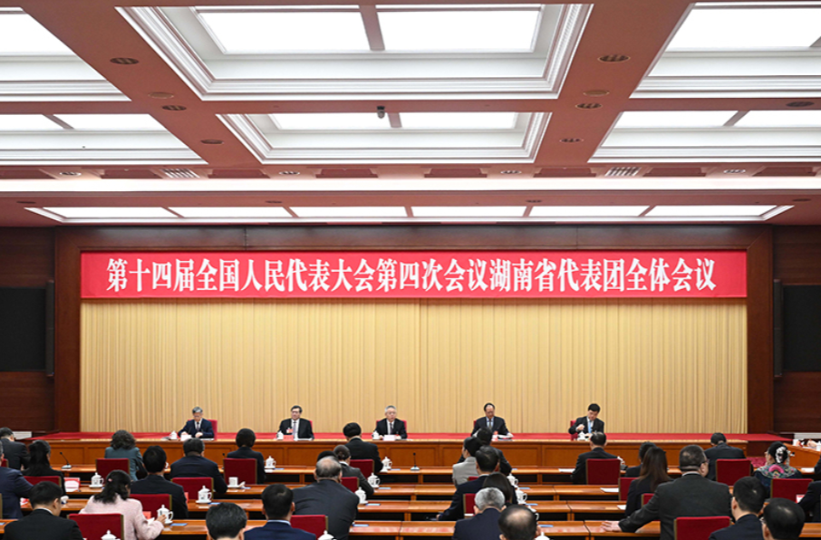 湖南代表团举行分组会议和第六次全体会议