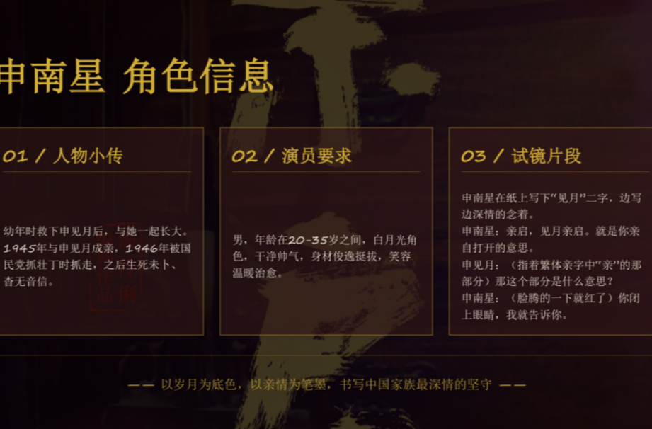 院线大电影《亲启》公开招募主演！