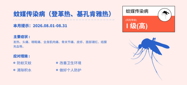 8月份哪些疾病风险高？湖南疾控提醒来了