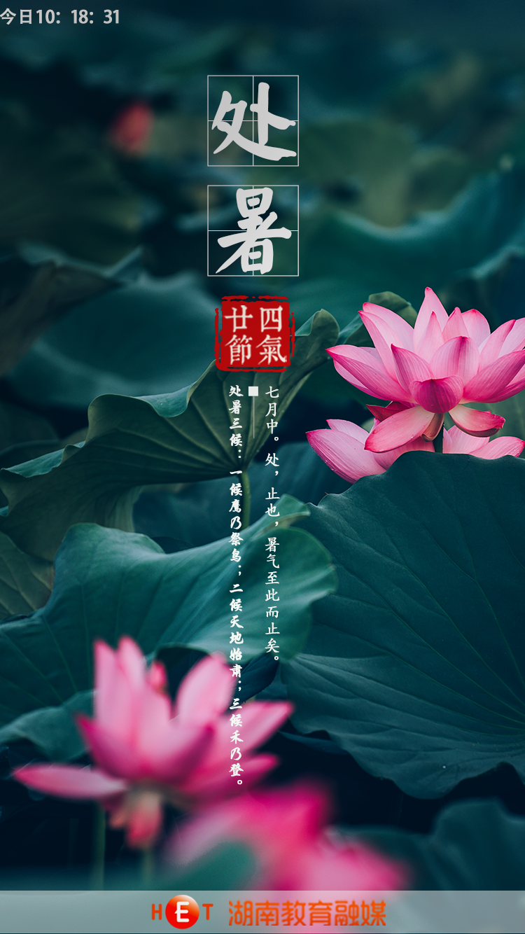 今日处暑